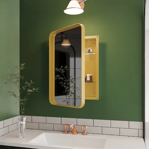 16 x 24-inch Recessed Medicine Cabinet - Golden