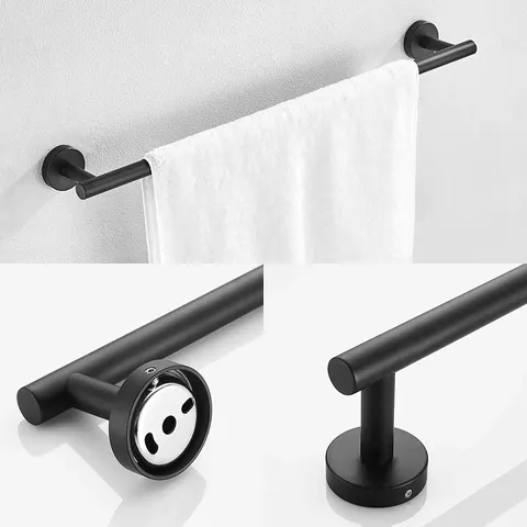 3-Piece Bathroom Hardware Set - Matte Black