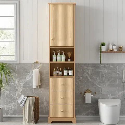67.7-inch Freestanding Storage Cabinet - Wood
