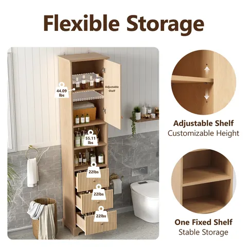 67.7-inch Freestanding Storage Cabinet - image 7