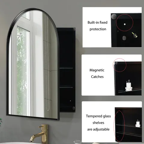 Arched Mirror Medicine Cabinet - image 6