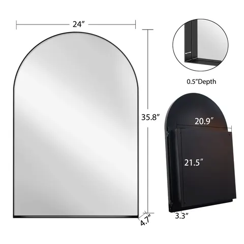 Arched Mirror Medicine Cabinet - image 10