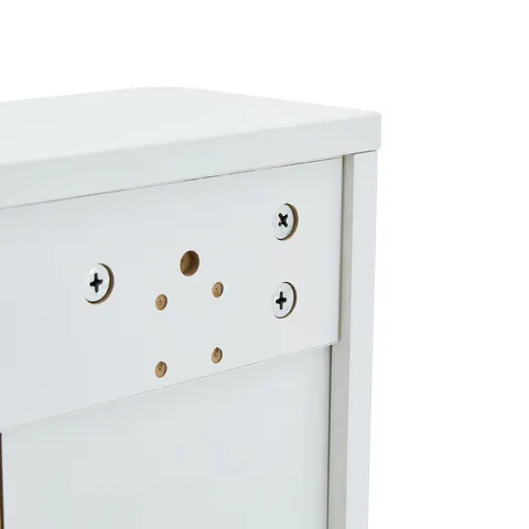 Mirror Cabinet with Open Shelves & Gold Accent - image 24