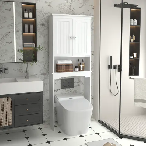 Over-the-Toilet Storage Cabinet - White