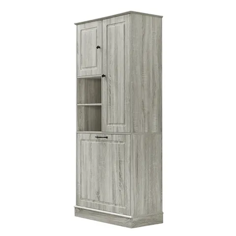 Tall Storage Cabinet with Flip-Out Basket - image 17
