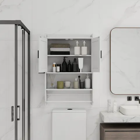 Wall Cabinet with Towel Bar & Paper Holder - image 4
