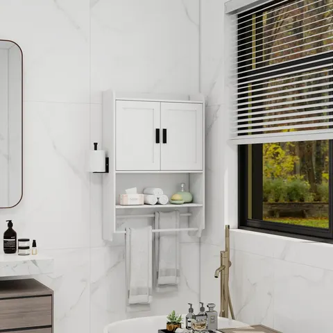 Wall Cabinet with Towel Bar & Paper Holder - image 7